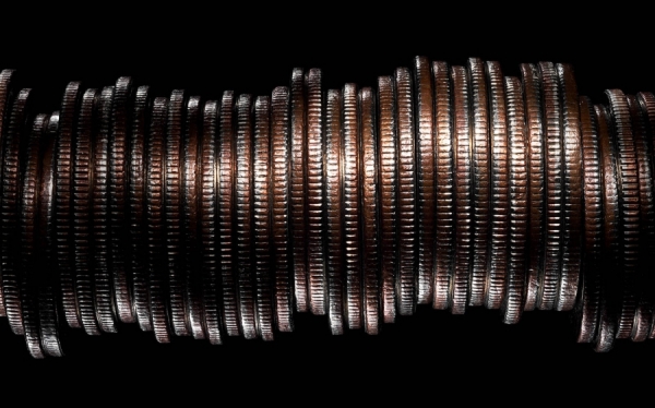 Photograph Mark Wiens Coins on One Eyeland